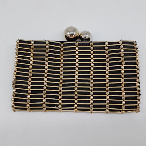 Romualdo Dori 1960-70's Evening Pouch Silk Brass Beads